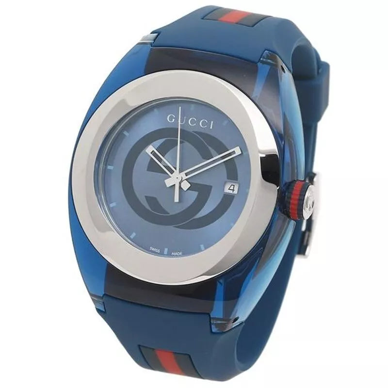 GUCCI SYNC YA137104 Men's Watch – Red Dial, Quartz Movement, Authentic