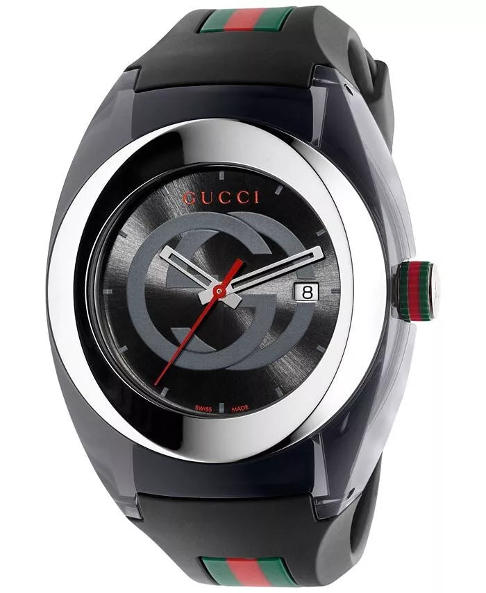 GUCCI SYNC YA137111 Men's Watch – Black Dial, Quartz, Box & Booklet