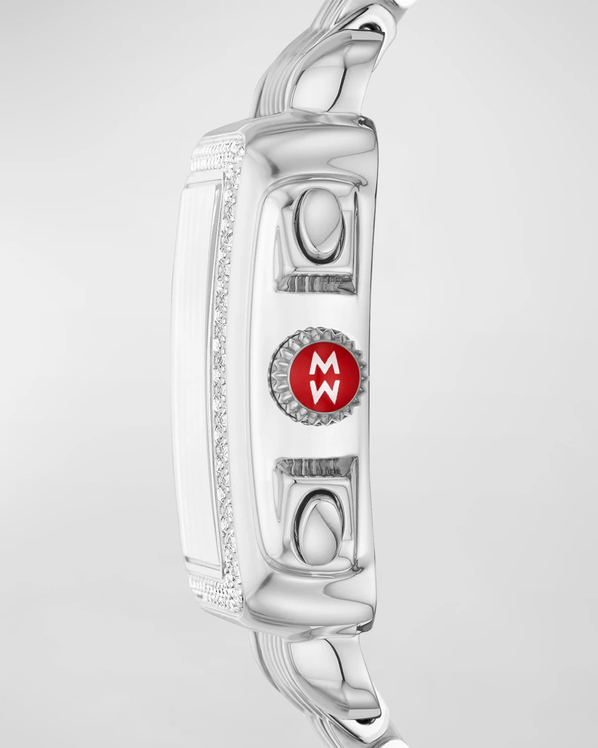 MICHELE Deco 18mm Stainless Steel Diamond Bracelet Watch