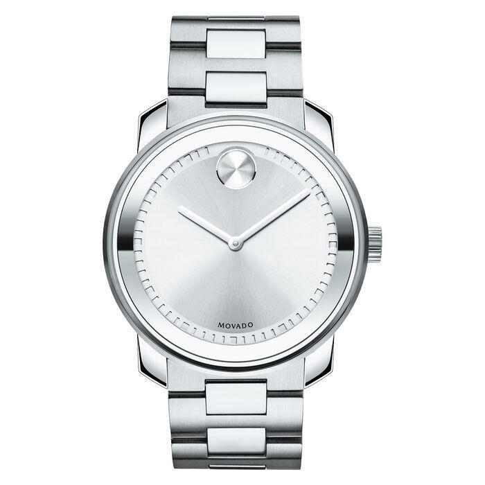Movado Men’s Bold Silver Dial Stainless Steel Swiss Watch - 3600257