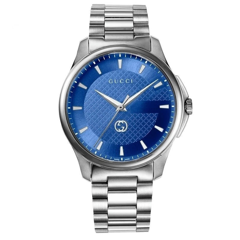 Gucci G-Timeless Men's Blue Dial Stainless Steel Watch - YA126371 ($1150 MSRP)