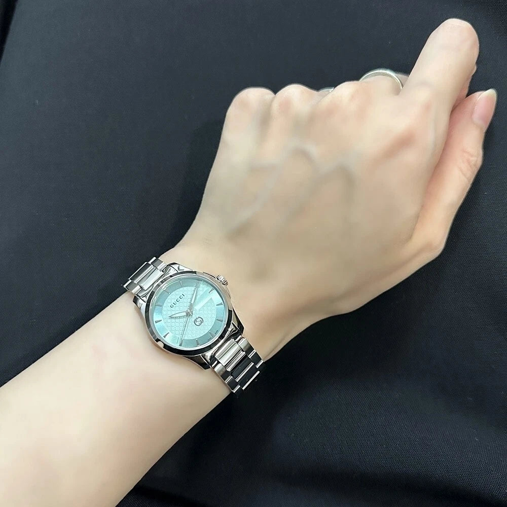 Gucci Women's G-Timeless Turquoise Blue Dial Watch - YA1265051 ($1250 MSRP)