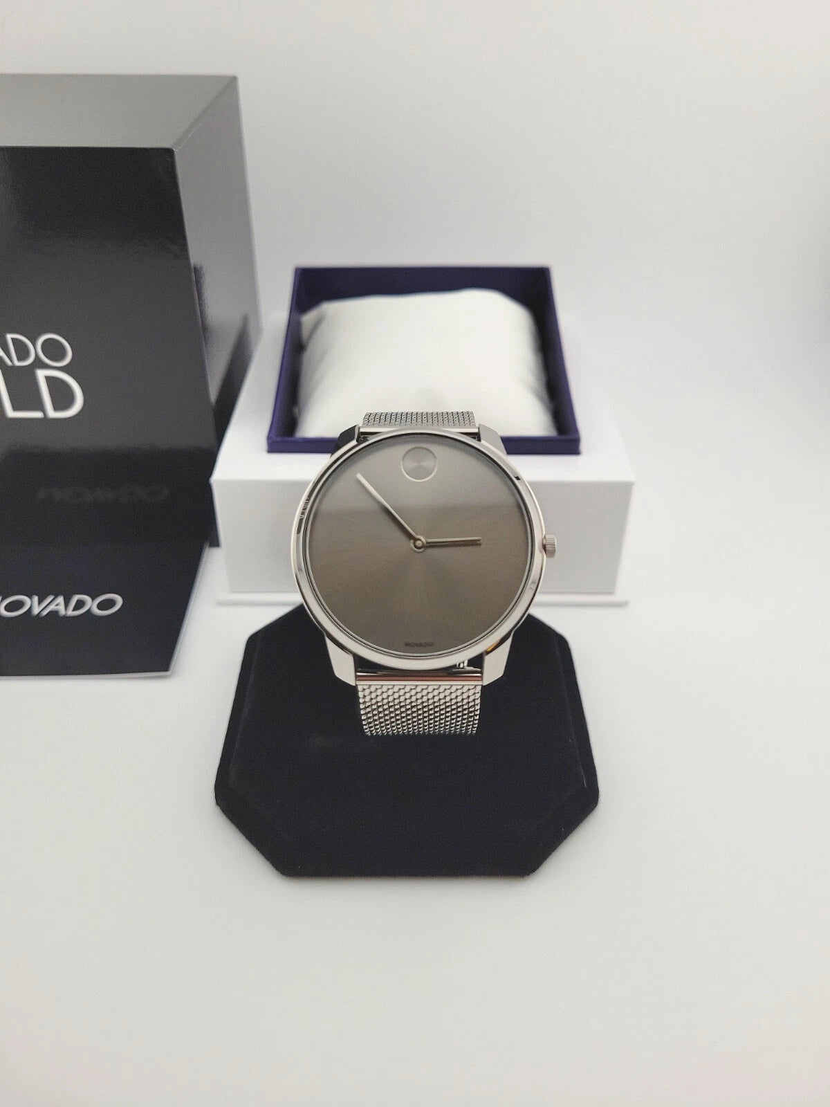 Movado Men's Bold Gray Dial Stainless Steel Watch - 3600599 ($695 MSRP)