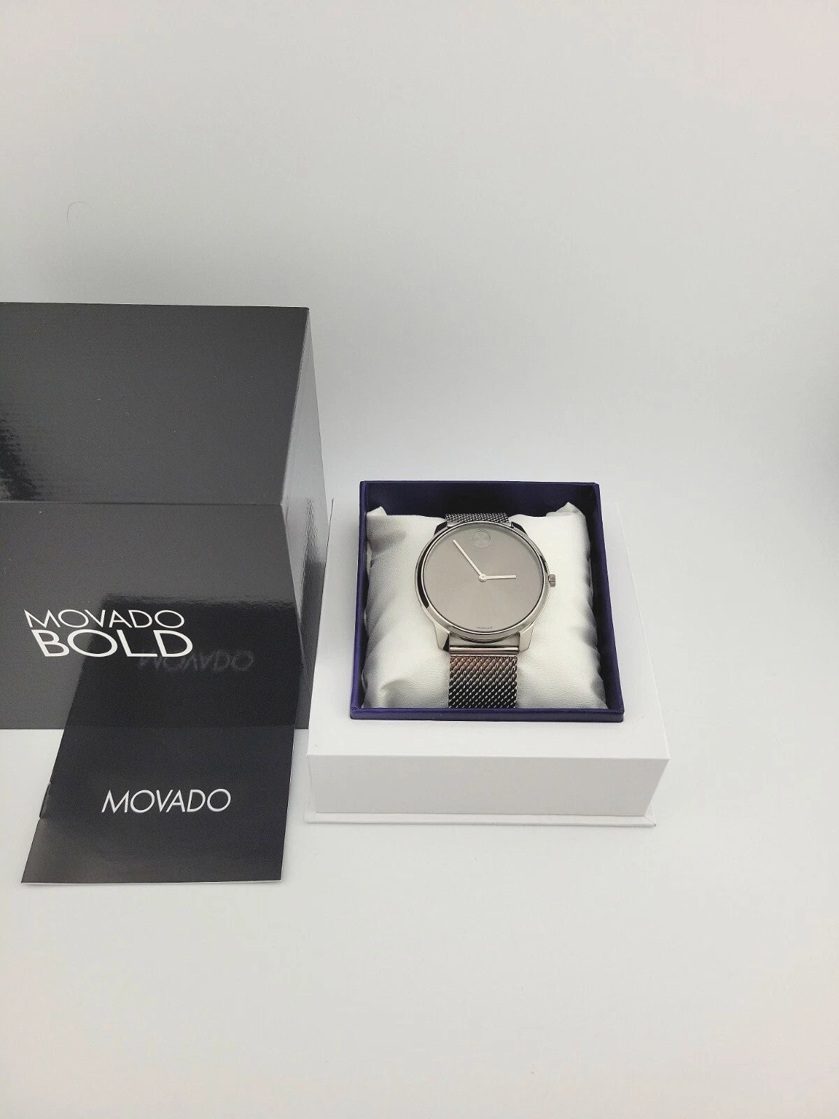 Movado Men's Bold Gray Dial Stainless Steel Watch - 3600599 ($695 MSRP)