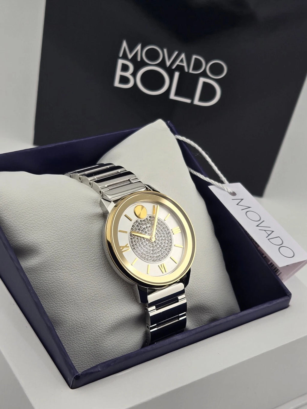 Movado Women's Bold Diamond Dial Stainless Steel Watch - 3600660