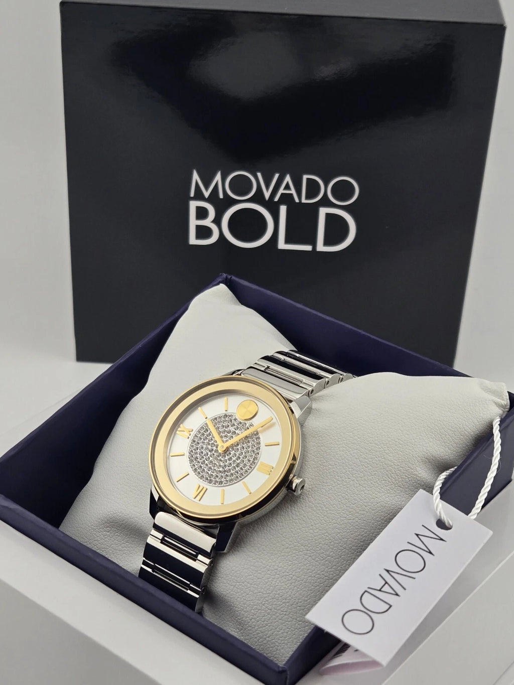 Movado Women's Bold Diamond Dial Stainless Steel Watch - 3600660