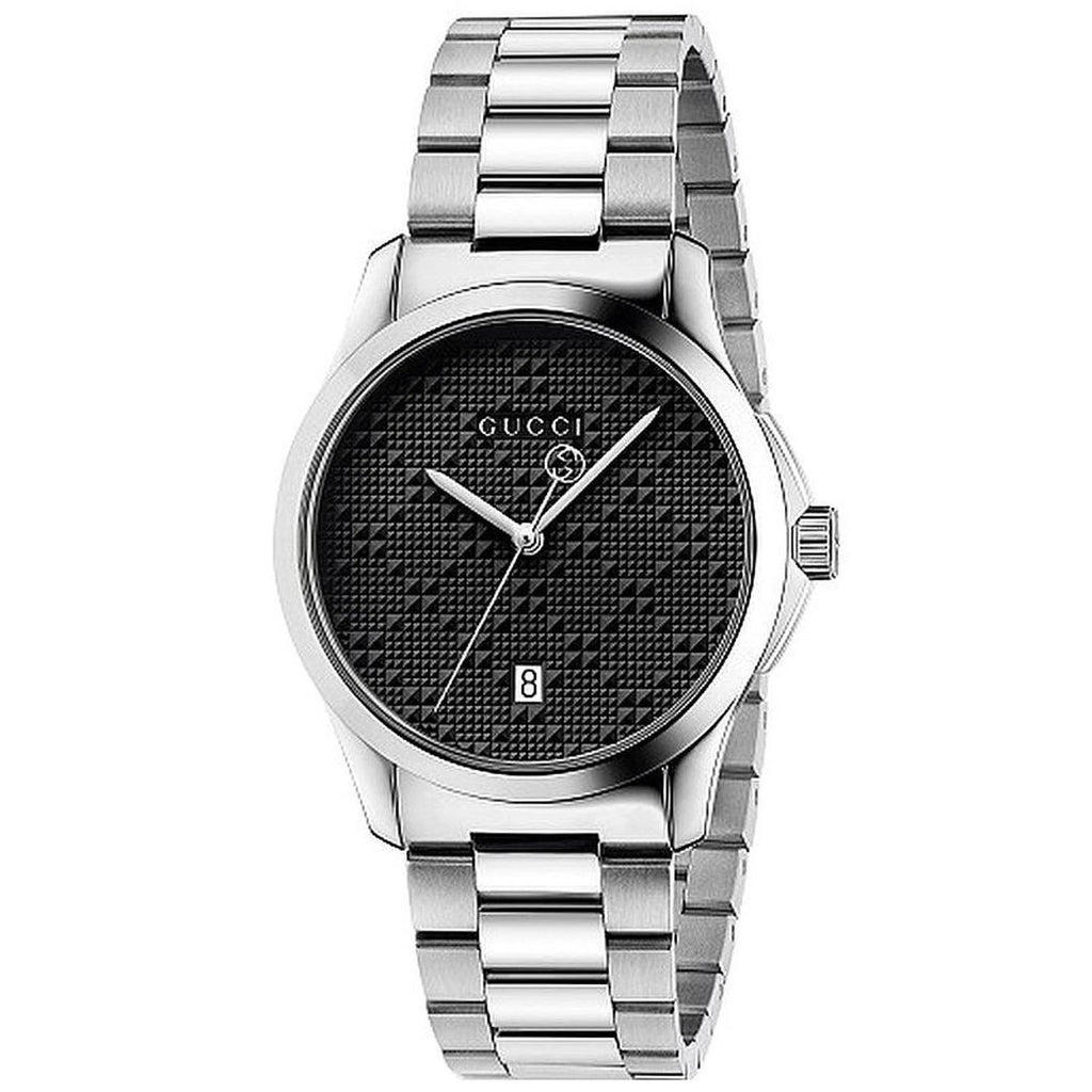 Gucci G-Timeless Men's Black Dial Stainless Steel Watch - YA126460