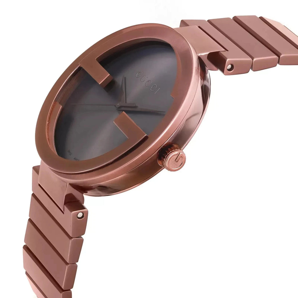 Gucci Men's G Interlocking XL Brown Dial PVD Watch - YA133211 ($1250 MSRP)
