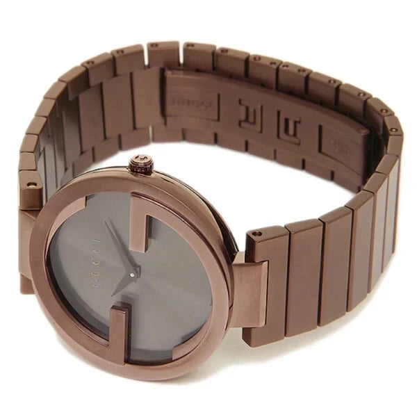 Gucci Men's G Interlocking XL Brown Dial PVD Watch - YA133211 ($1250 MSRP)