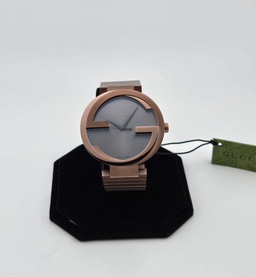 Gucci Men's G Interlocking XL Brown Dial PVD Watch - YA133211 ($1250 MSRP)